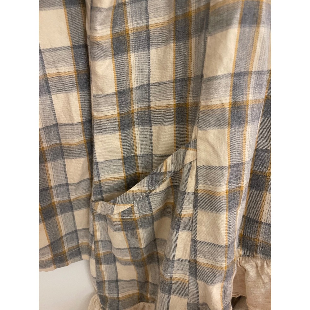 Goddess Gear Organic Fiber Clothing Boho Western Indie Gingham Plaid Dress - Picture 3 of 6